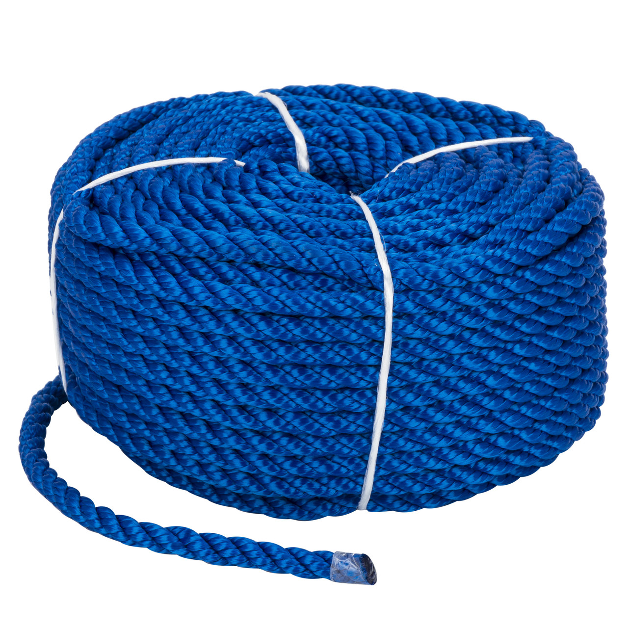 Веревка Polyester 3 strand rope 8mm*30m blue, фото 1