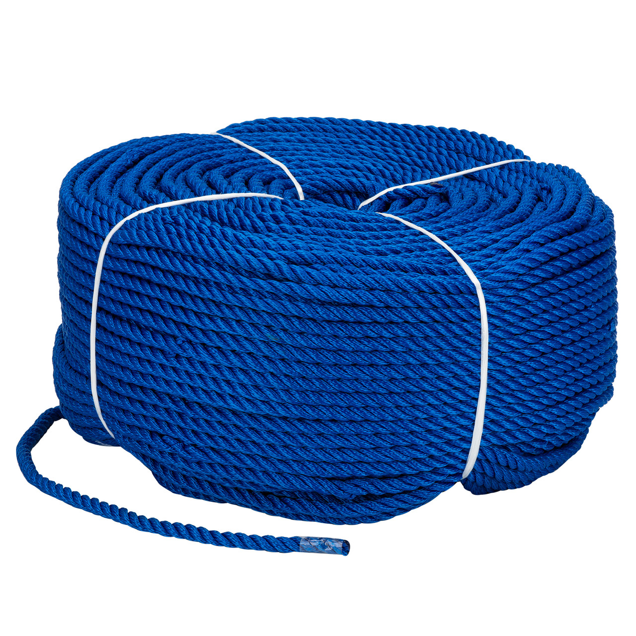Веревка Polyester 3 strand rope 8mm*200m blue, фото 1