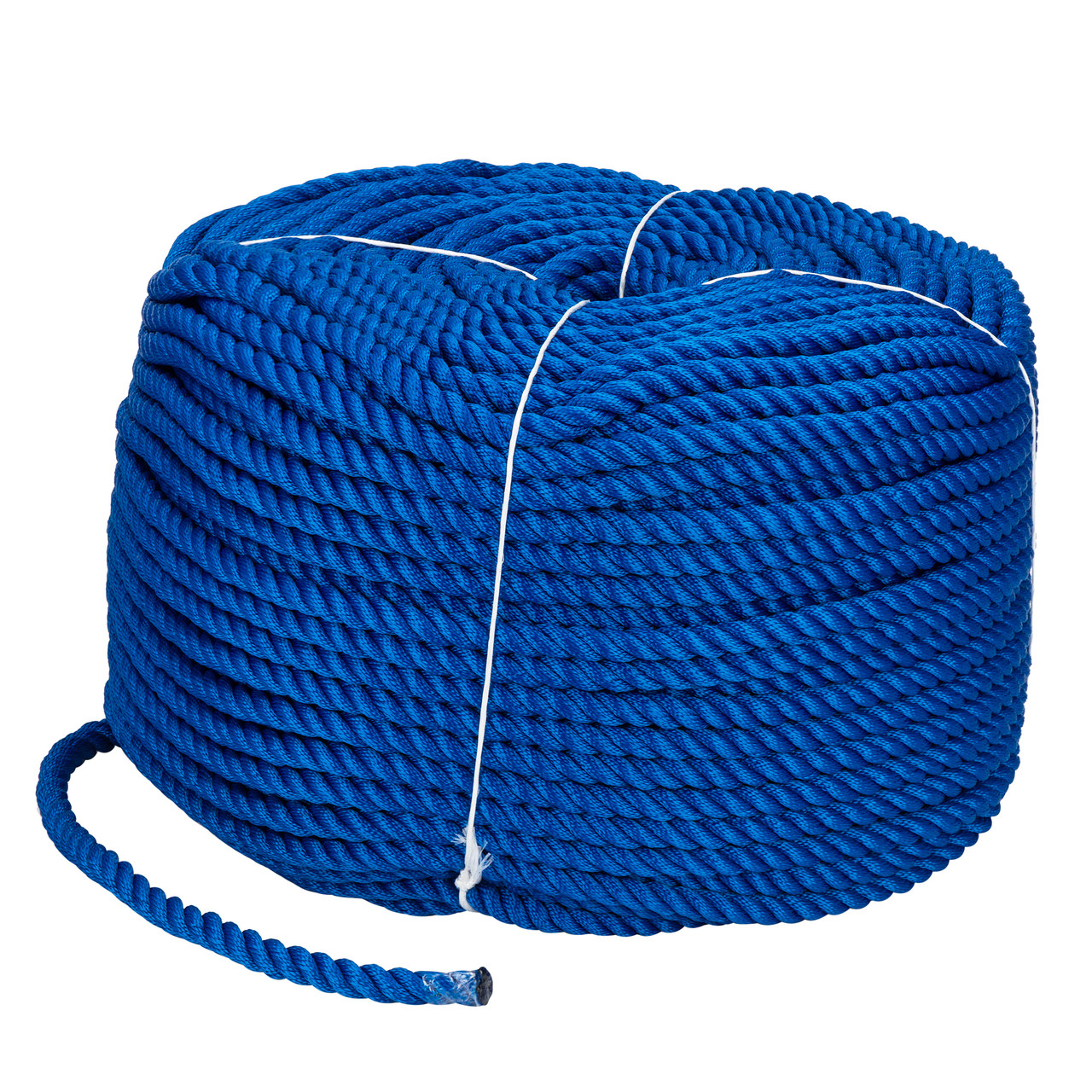 Веревка Polyester 3 strand rope 14mm*200m blue, фото 1