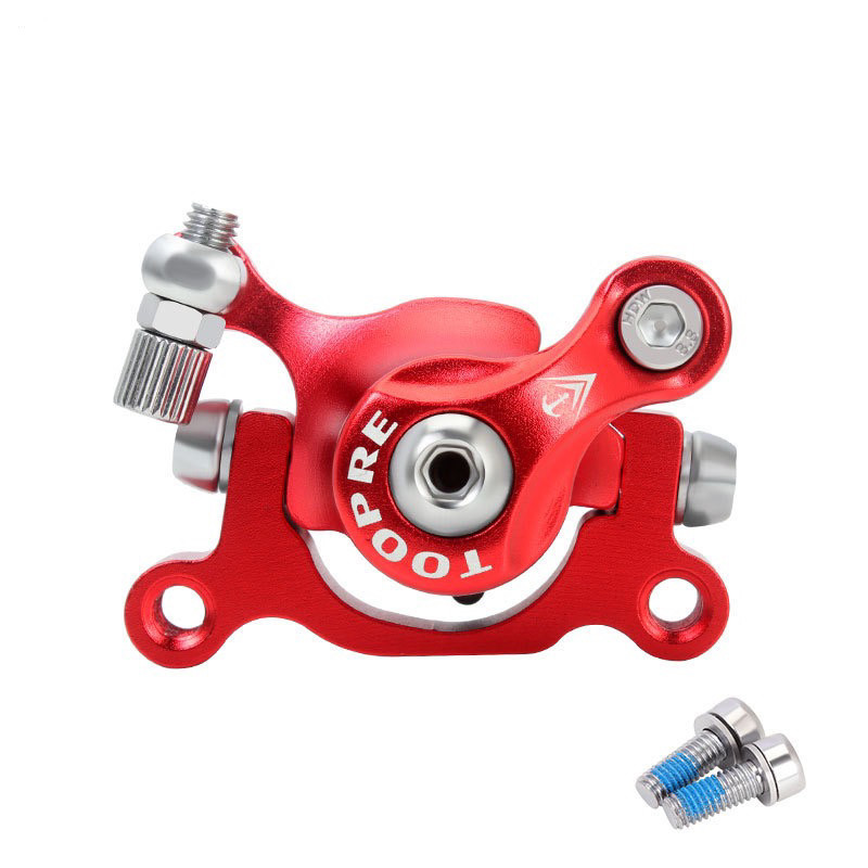 Гальмівна дискова вело машинка TOOPRE лівостороння (для дисків 120мм, 140мм, 160мм) (супорт, колодки, адаптер, монтажні гвинти), фото 1