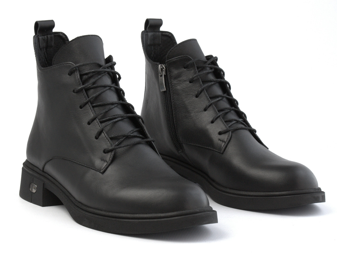 Взуття великих розмірів 40 41 42 43 44 жіночі шкіряні черевики зі шнурками та застібкою COSMO Shoes Lime Laces Leather BS, фото 1