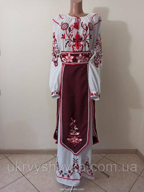 Український жіночий костюм "Багата історія" бордо, фото 1