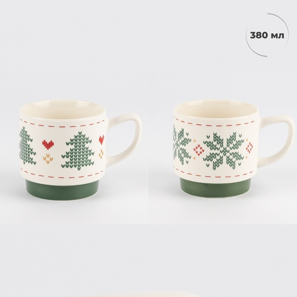 Набір чашок Merry Christmas, 380мл 2 шт. 16035-005 кераміка