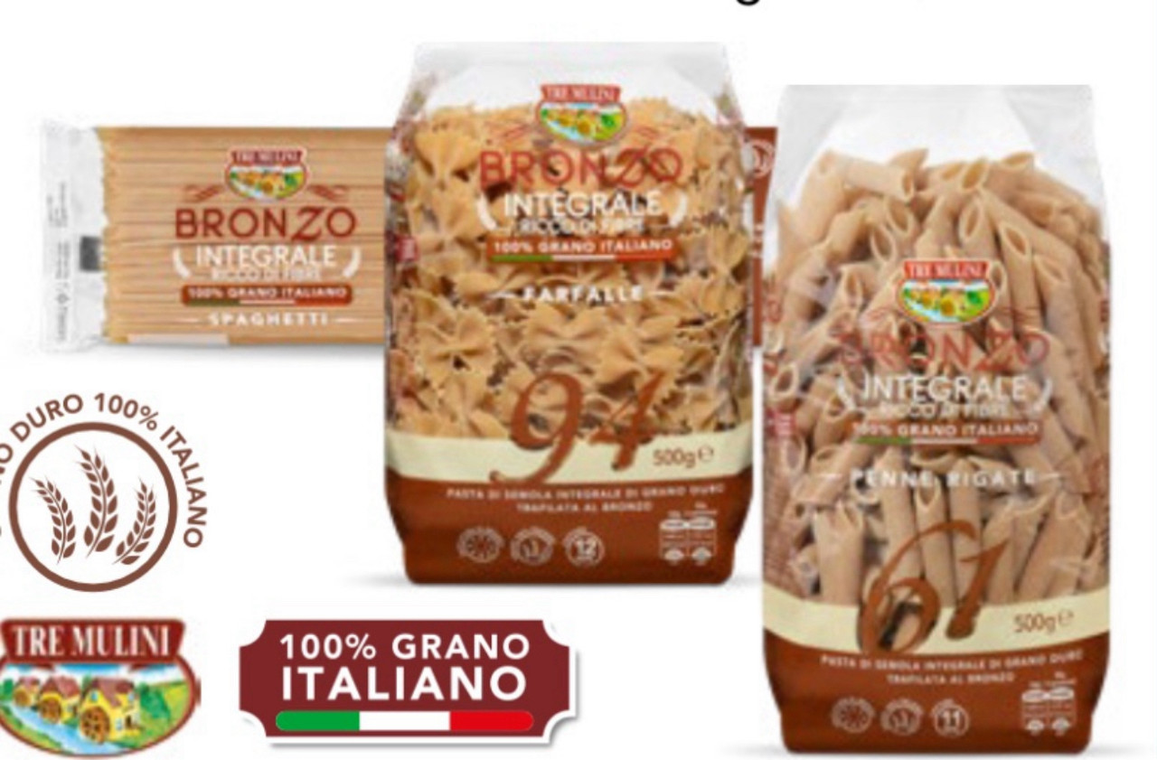 Макарони злакові Tre Mulini Integrale Penne Rigate 500 гр
