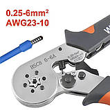 Кліщі механічні Кримпер HSC8 6-6 для опресування втулкових (трубчастих, гільзових) наконечників 0,25-6,0 мм², фото 3