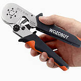 Кліщі механічні Кримпер HSC8 6-6 для опресування втулкових (трубчастих, гільзових) наконечників 0,25-6,0 мм², фото 2