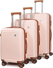 Комплект валіз Fashion, рожевий
