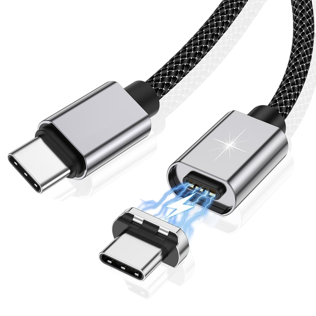 Магнітний кабель для MacBook Type-C 100W Pro 1,5м 20В/5А E-Marker EONLINE, Uslion, фото 1