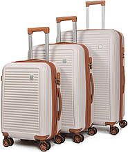 Комплект пластикових валіз Fashion, сірий