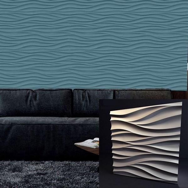 Гіпсова 3D панель "Хвиля" 500х500х25 мм