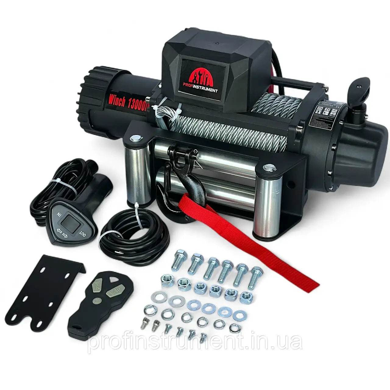 Автомобільна електрична лебідка Profinstrument 13000 LBS 24V (5909 кг), фото 1