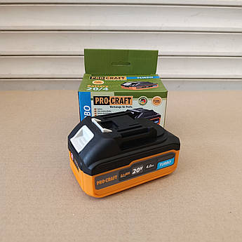 Акумуляторна батарея Procraft Battery 20/4 Turbo (20В, 4Аг) високострумова