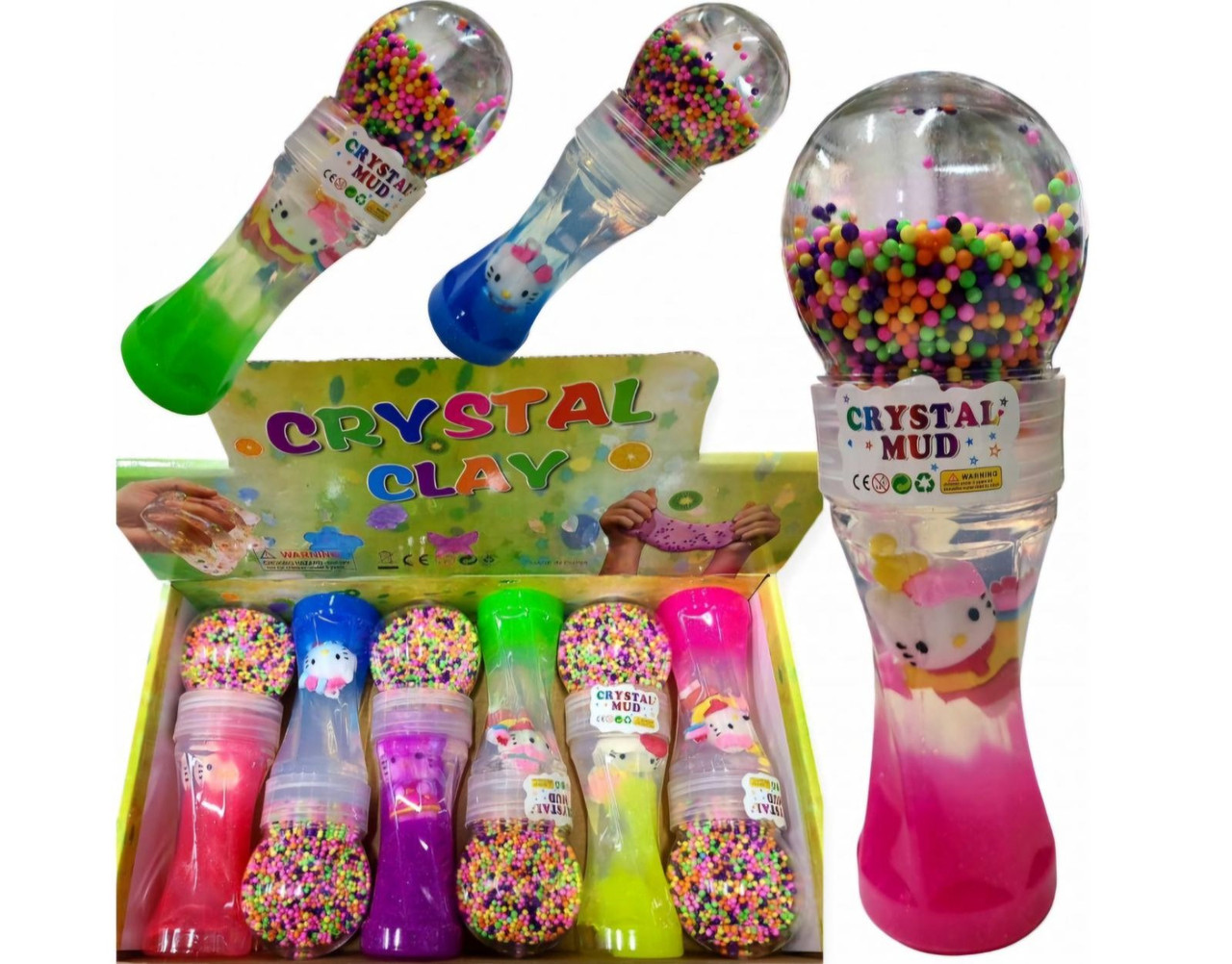 Слайм з іграшкою і дрібними кульками