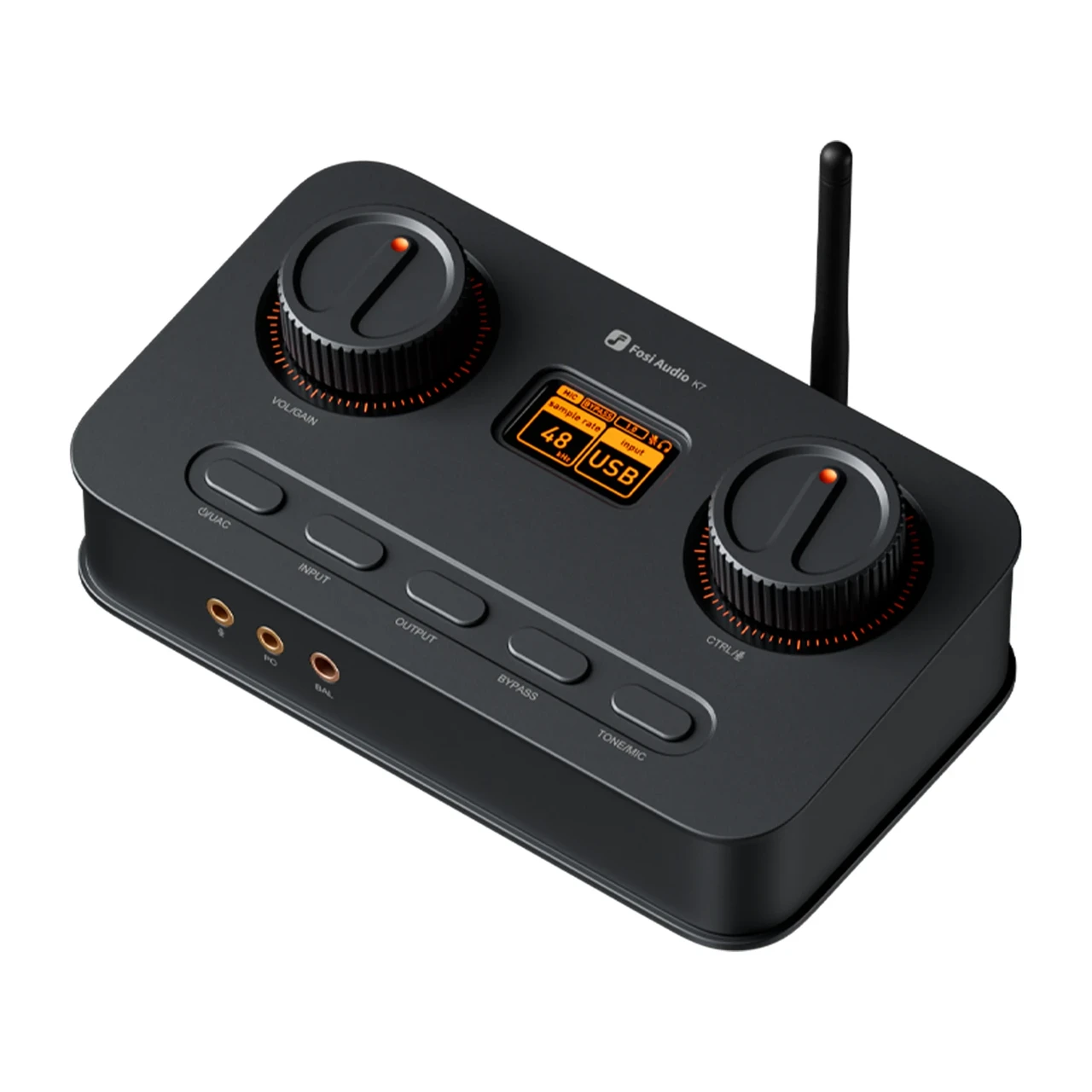 ⇒ Fosi Audio K7 Gaming DAC (EU Plug) – ігровий настільний HiFi ЦАП підсилювач для навушників, фото 1