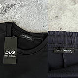 Чоловічий літній костюм футболка та шорти Dolce&Gabbana M2579 чорний, фото 2