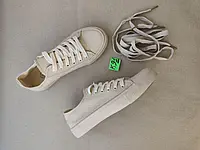 СКИДКА 37 р БЕЖЕВЫЕ Конверсы текстильные короткие без надписей кеды светлые кроссовки унисекс