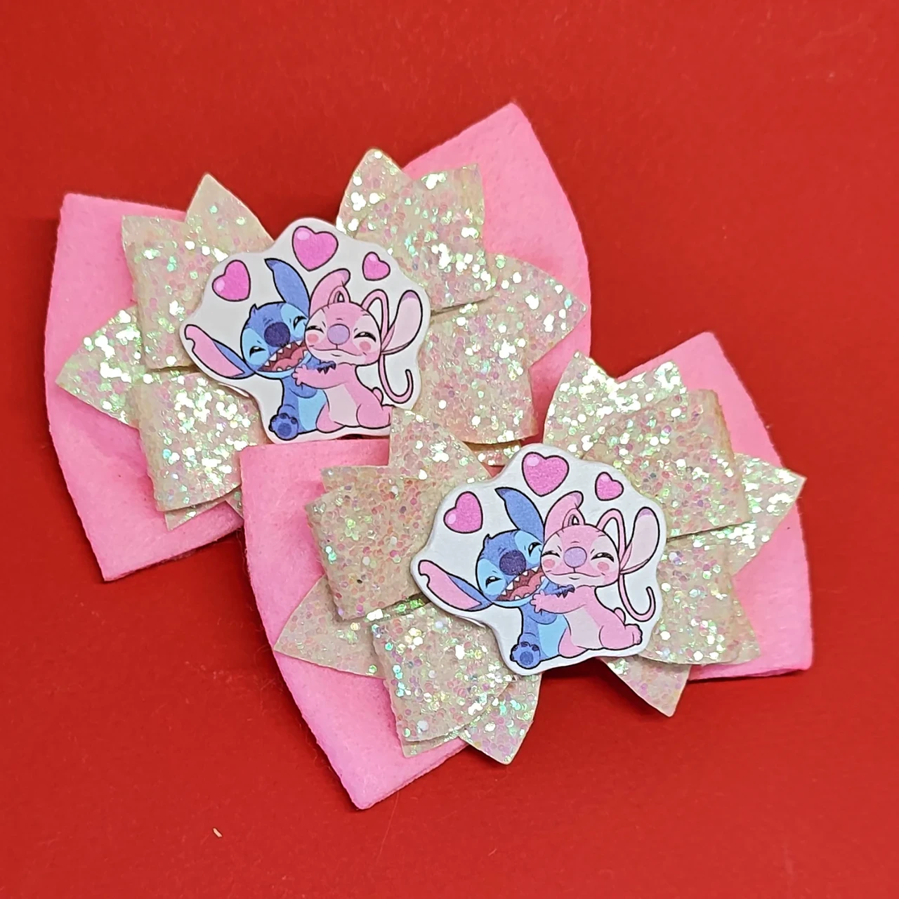 Стіч бантики заколки або резинки Стич Ліло і Стіч Лило и Стич зі стічем, фото 1