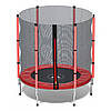 Батут дитячий кімнатний Atleto 140 см з сіткою червоний, фото 7