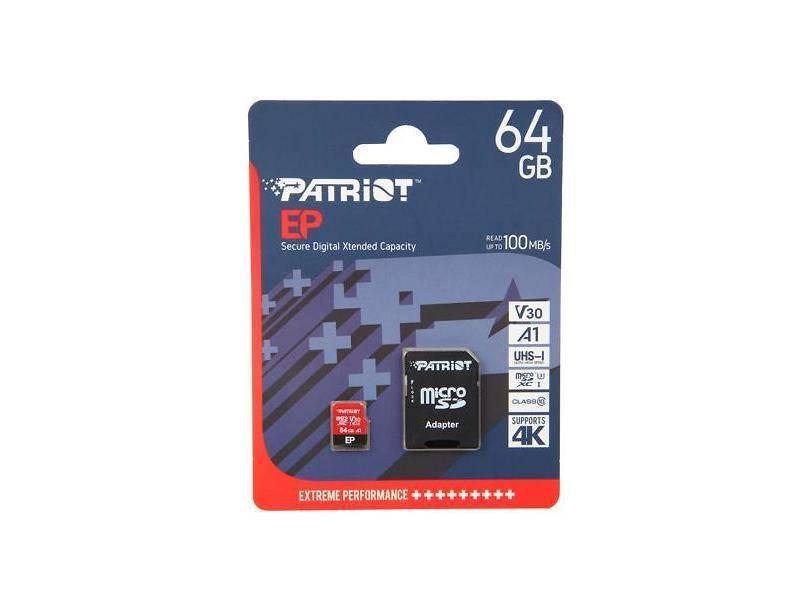 Miсro-SDXC memory card 64GB Patriot (с SD адаптером) class10, фото 1