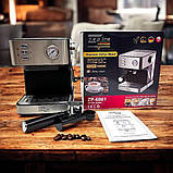 Кавомашина з капучинатором Zepline Німецька еспресо-машина 2200W Універсальна кавоварка Ріжкова кавомашина, фото 7