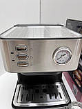 Кавомашина багатофункціональна  Zepline Кавоварка німецька з капучинатором Ріжкова еспресо-машина 2200 W, фото 4