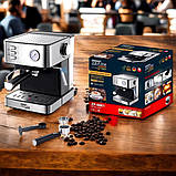 Кавомашина з капучинатором Zepline Німецька еспресо-машина 2200W Універсальна кавоварка Ріжкова кавомашина, фото 6