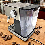 Кавомашина німецька Zepline Ріжкова кавоварка з функцією спінювання молока Еспресо-машина 2200 Вт, фото 9