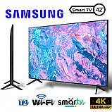 Плазмовий телевізор Samsung CrystalView 42" 4K UHD Smart TV Wi-Fi Bluetooth Ethernet Телевізор Самсунг 42 дюйми з вбудованим Т2, фото 6