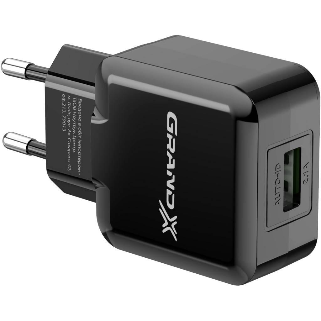 Мережевий зарядний пристрій Grand-X CH-03B (5V/21A) Black