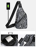 Чоловіча сумка через плече, нагрудна сумка, сумка через плече, модна, спортивна сумка ОПТ, фото 8