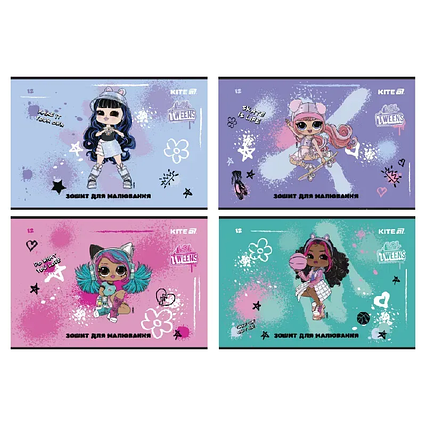 Альбом для малювання 12 арк. на скобі з УФ-лаком та глітером (LO25-241)