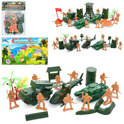 Набір солдатиків із технікою 3 види 19×26 см у пакеті (6288-M8-9)