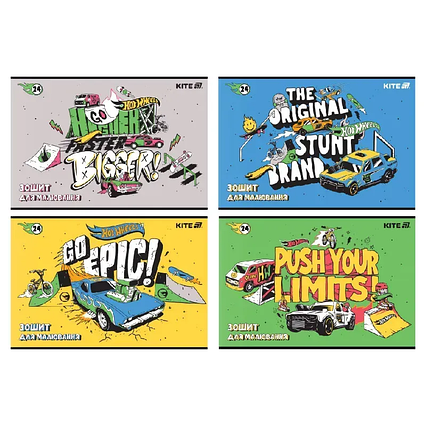 Альбом для малювання 24 л., скоба, гібридний лак + УФ лак (HW25-242)