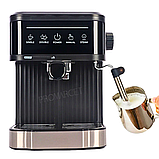 Кавомашина рожкова Crownberg Домашня кавоварка 20 бар Сенсорна еспресо-машина 1200 Вт з капучинатором, фото 7