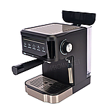 Кавомашина домашня з капучинатором Crownberg Рожкова кавоварка 20 бар Сенсорна еспресо-машина 1200 Вт, фото 6