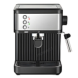 Кавомашина універсальна Crownberg 1200 W Рожкова кавомашина з капучинатором Домашня еспресо-машина 20 Bar, фото 6