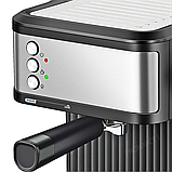 Кавомашина універсальна Crownberg 1200 W Рожкова кавомашина з капучинатором Домашня еспресо-машина 20 Bar, фото 2