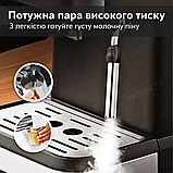 Кавомашина Crownberg 1200 Вт Високоякісна домашня еспресо-машина Рожкова кавомашина з капучинатором, фото 7