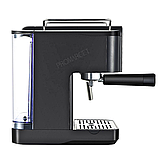 Кавомашина сенсорна Crownberg 1200 W Домашня еспресо-машина з капучинатором Ріжкова кавоварка 20 Bar, фото 5