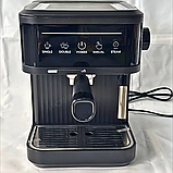 Кавомашина з капучинатором Crownberg 1200 W Сенсорна ріжкова кавоварка 20 Bar Домашня еспресо-машина, фото 5