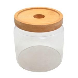 Банка з бамбуковою кришкою 550 мл, 10х10 см (TD00979-0.55), фото 1