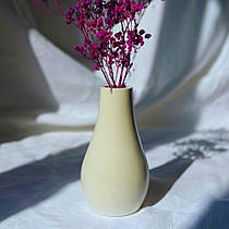 Ваза гіпсова "Крапля" біла 12,5х5,5 см