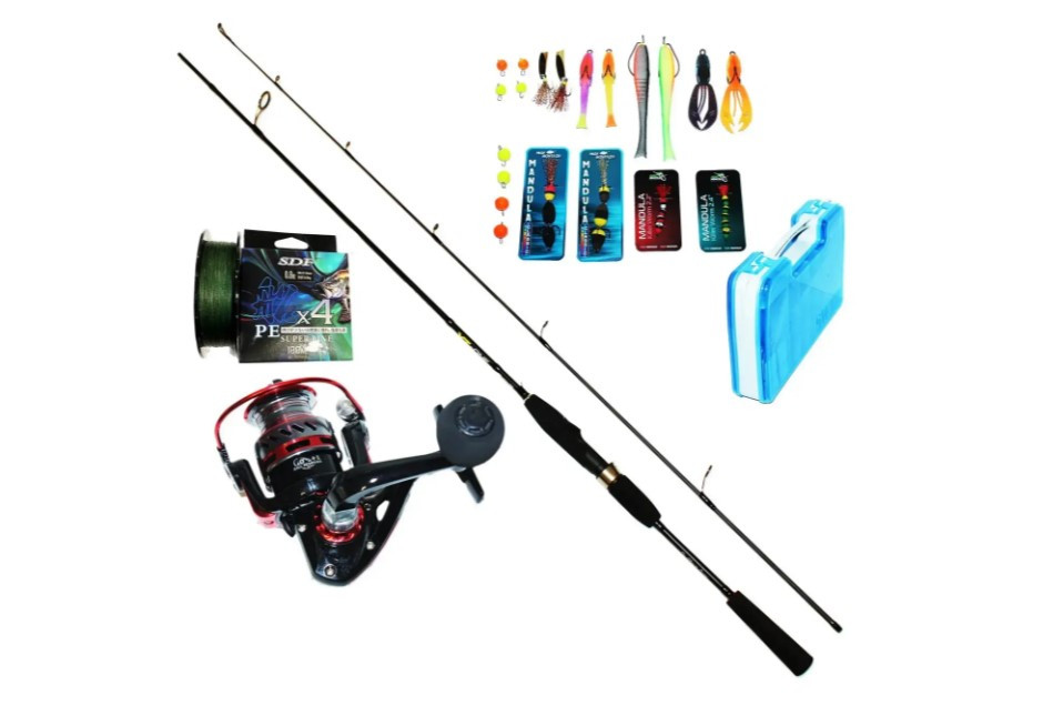 Набір для джигового лову хижої риби (судак, щука, окунь) 2.10 м. Мандула, фото 1