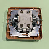 Вимикач внутрішній одинарний, колір - під дерево, фото 3