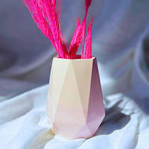 Ваза гіпсова "Грані" мармур лаванда 10х5,5 см