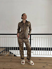 Піжама жіноча (сорочка та штани) - Леопардовий