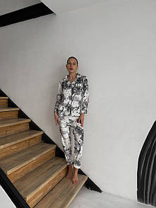 Піжама жіноча (сорочка та штани) - Сірий