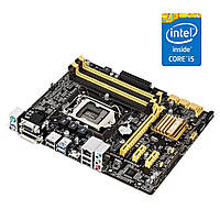 Комплект: Материнська плата Asus B85M-G / LGA1150 / Intel Core i5-4690 (4 ядра по 3.5 - 3.9 GHz) / 32 GB DDR3 / Intel HD Graphics