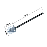 Багатофункціональна туристична лопата-сокира 8 в 1 з ножем, кресалом і компасом у кейсі для походів, фото 3