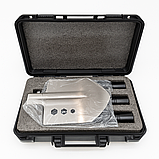 Багатофункціональна туристична лопата-сокира 8 в 1 з ножем, кресалом і компасом у кейсі для походів, фото 4